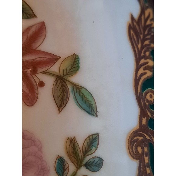 LARGE 10.5" Chinese Porcelain Vase with Gold Gilded Handles Hand Painted - Picture 9 of 10